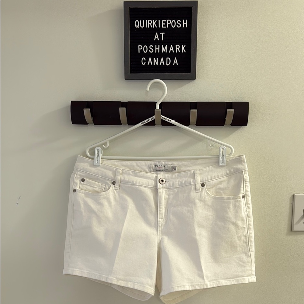 Torrid White Jean Shorts Classic Denim Style
